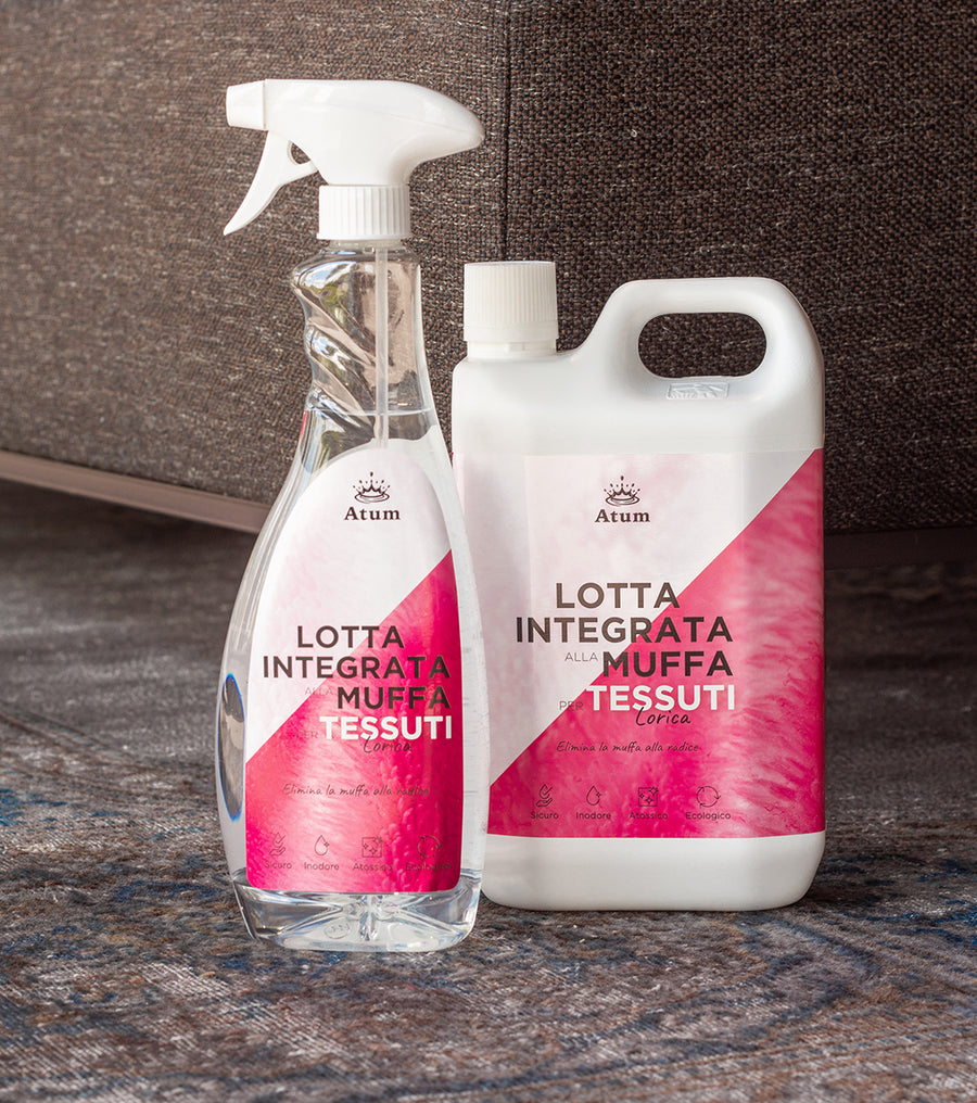 Lorica – Trattamento antimuffa per tessuti, vestiti, divani e poltrone - Lotta integrata alla muffa - Atum